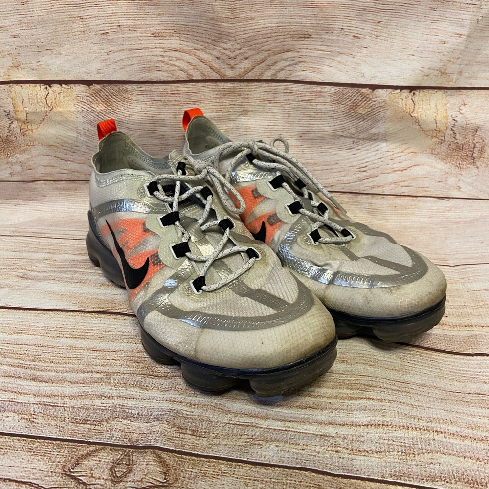 Nike Air VaporMax 2019 GS Pure Platinum Orange Running  AR6631-003 M 11.5